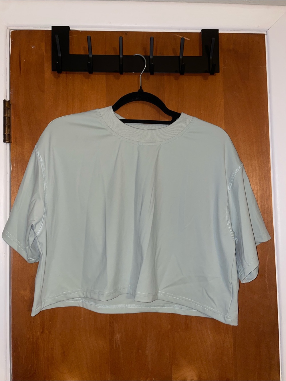 Le Lis Cropped Tee in Light Sage Green